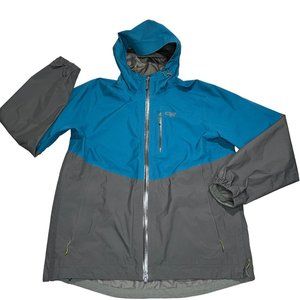 Outdoor Research Foray Jacket Mens Windproof Waterproof Blue Gray Size Large L